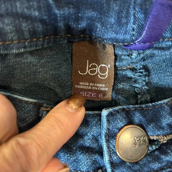 JAG Dark Wash Stretch Denim Jeans Medium Rise Size 6 - Picture 4 of 8